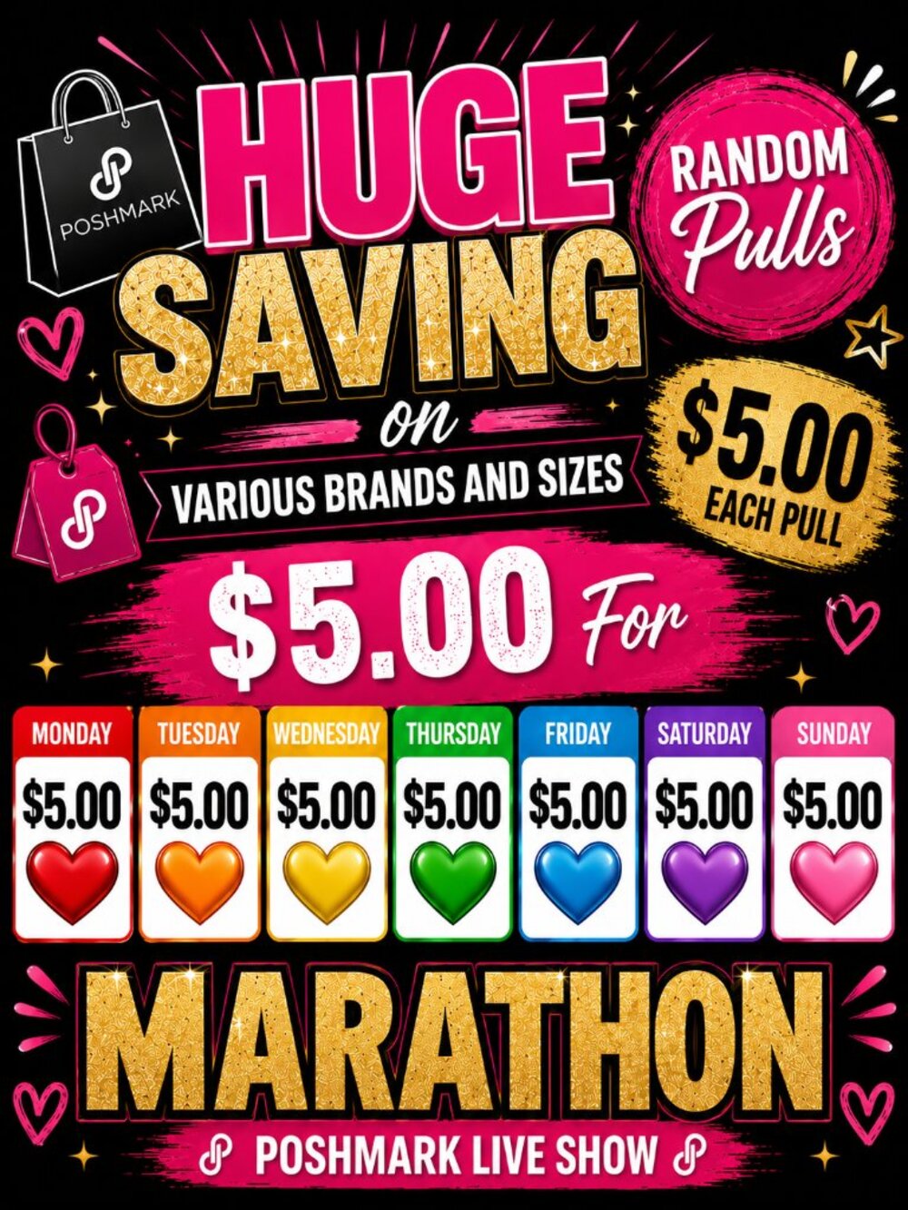 $5.00 Deals on various Brands and Size Marathon